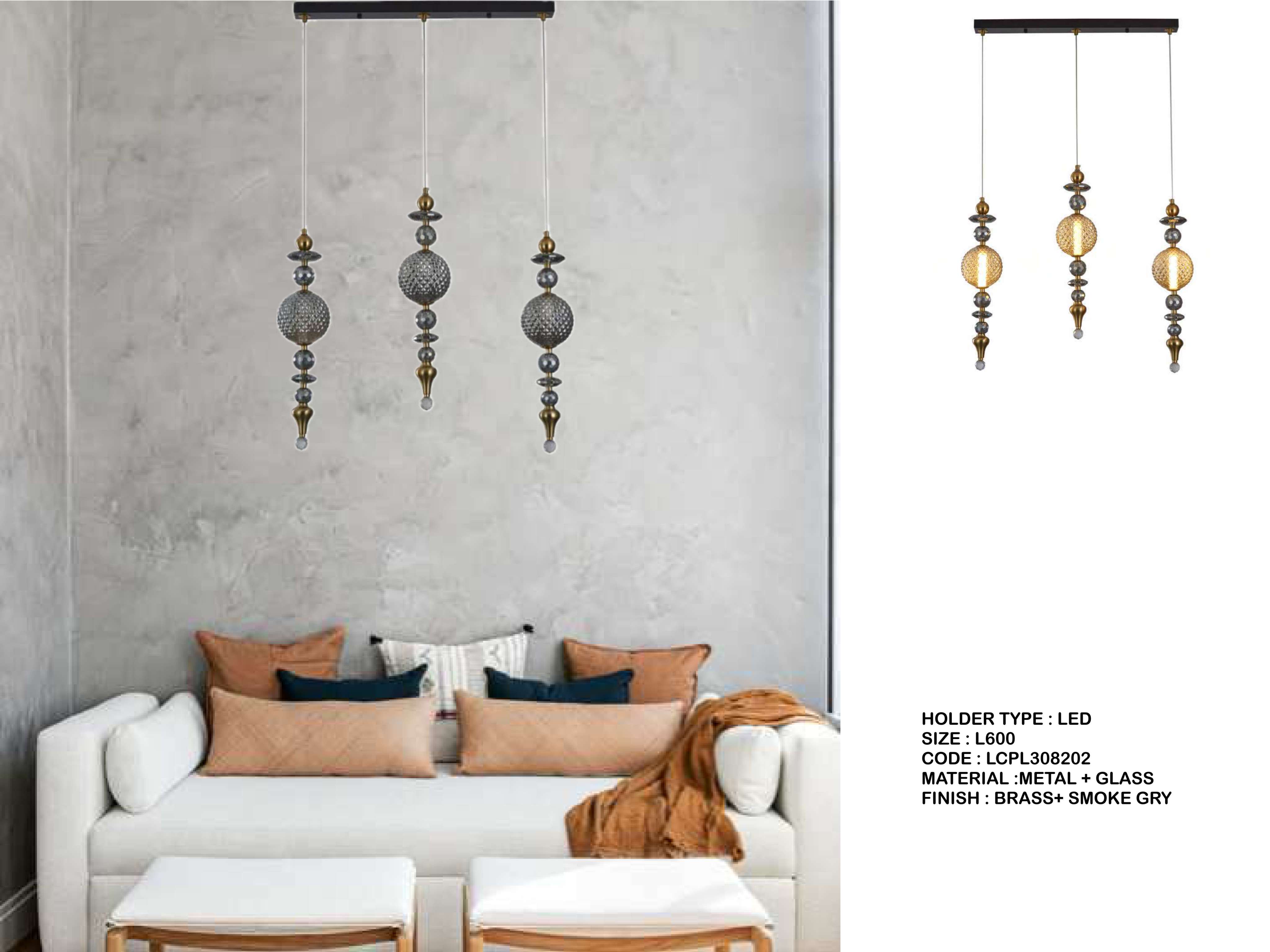 Beyond Lights - Metal Glass Pendant Light- LCHL